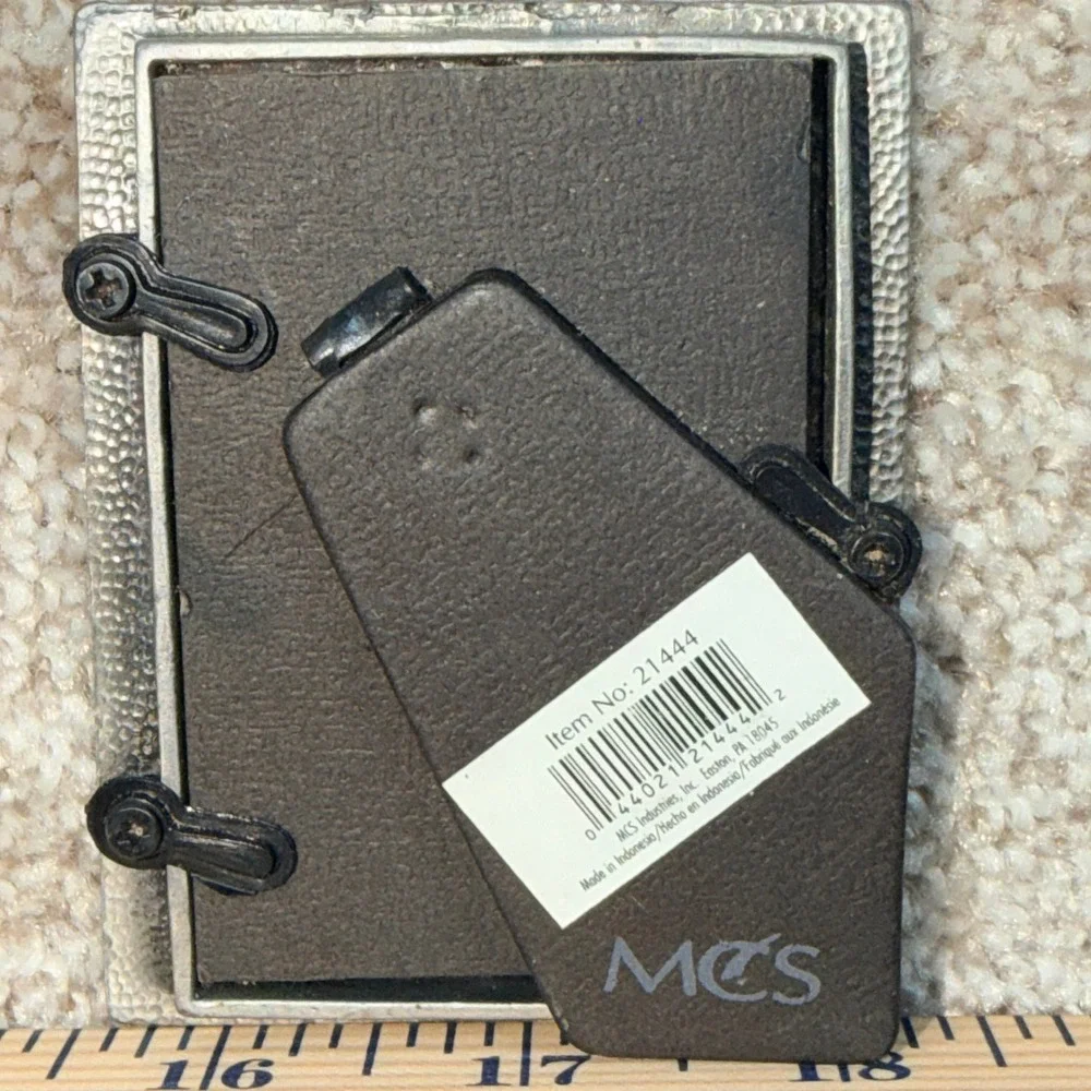 MCS Industries Enamel Metal Basketweave Picture Frame 2x3 Tabletop 21444